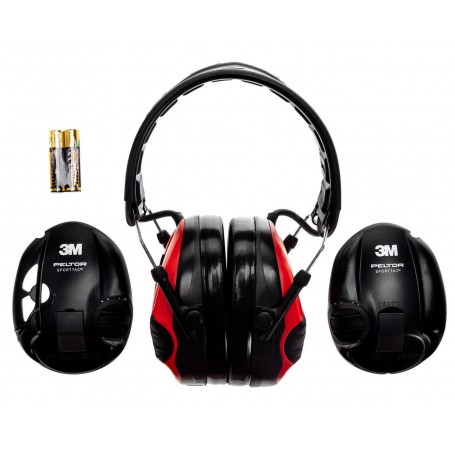 Aktivní chrániče sluchu 3M Peltor SportTac – červená/černá