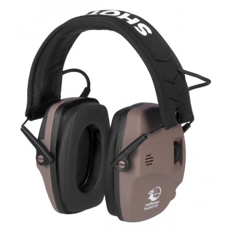 Real Hunter Active ProSHOT BT 갈색 귀 보호대(일명 RealHunter)