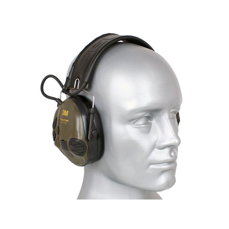 מגני אוזניים אקטיביים 3M Peltor SportTac - ירוק/כתום