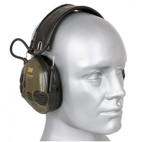 Protetores auriculares ativos 3M Peltor SportTac - verde/laranja